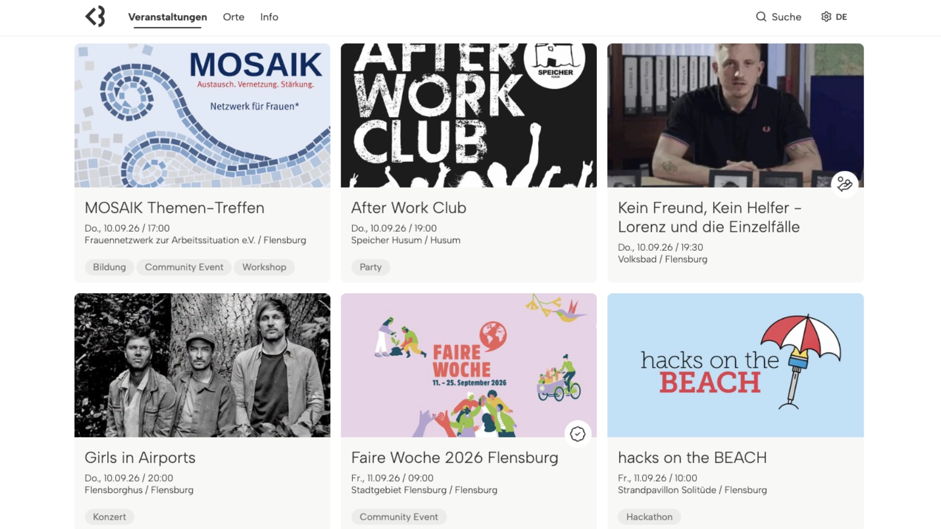 Screenshot kulturbytes – Plattform für kulturschaffende